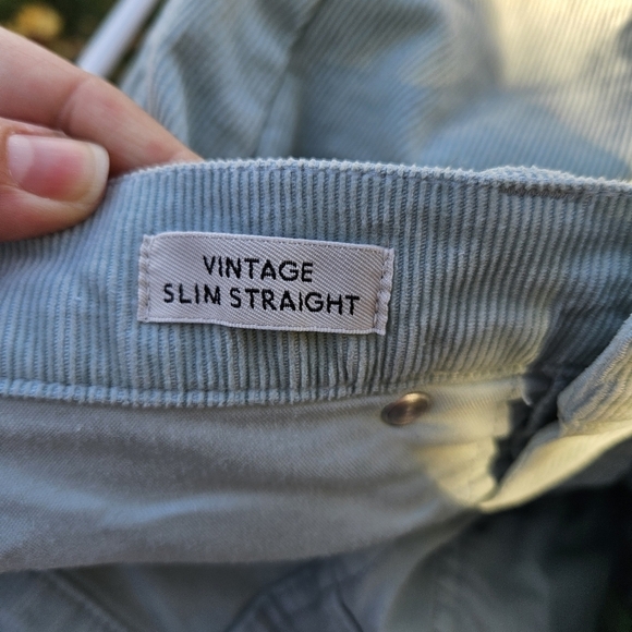 J. Crew light green vintage slim straight corduroy pants size 27 - Picture 4 of 8